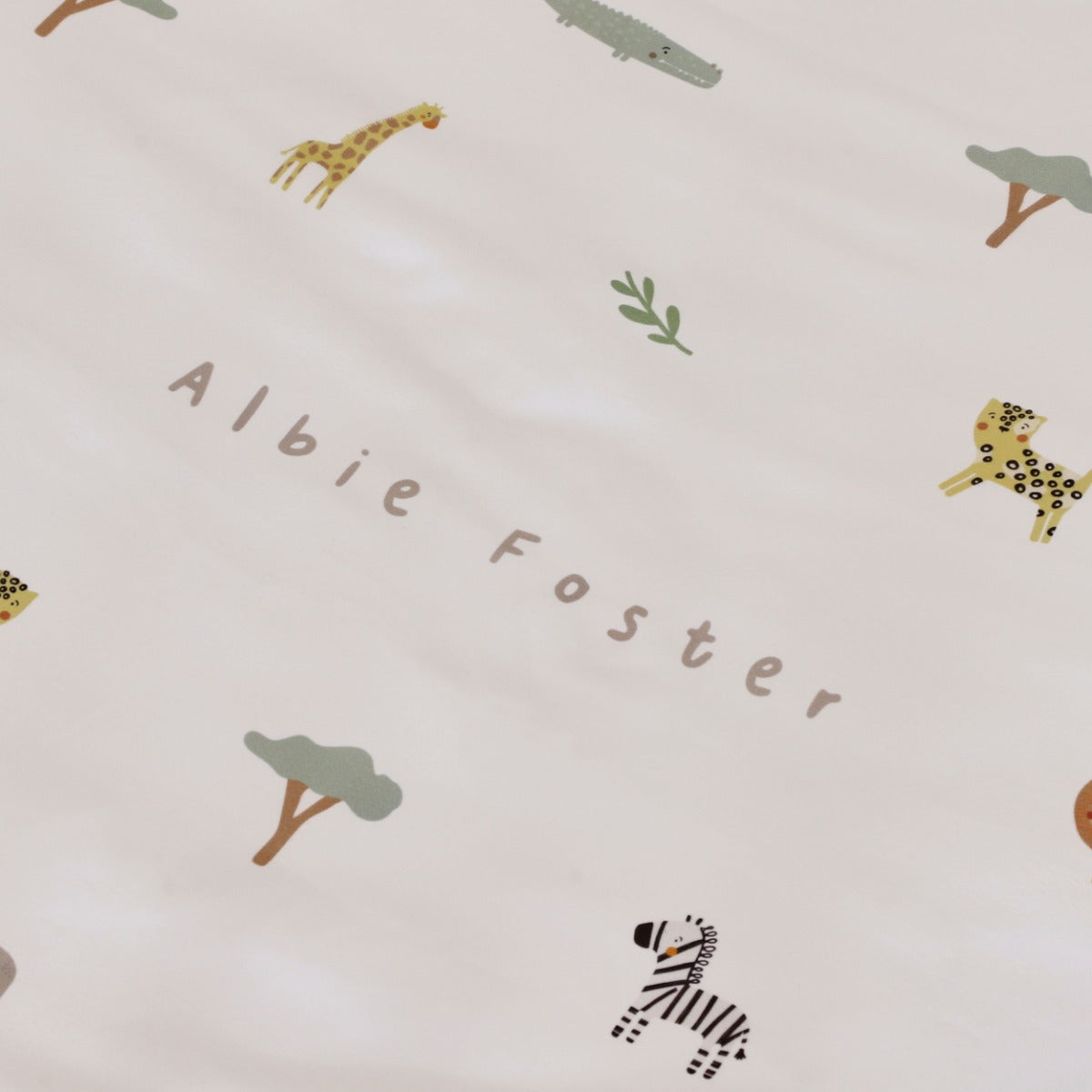 Personalised Safari Animals Bedding Set 