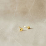 Gold Plated Sterling Silver Tiny Heart Stud Earrings & Personalised Gift Pouch by Made Yours