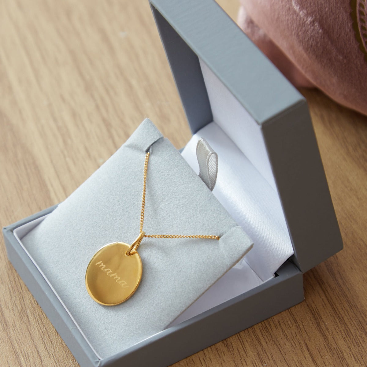 Personalised Mum and Baby Gold Necklace Gift Set