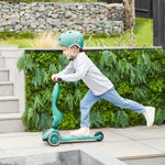 Personalised Scoot and Ride Green Highway Kick 1 Scooter & Helmet Gift Set