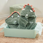 Personalised Green Dino Splash & Snuggle Gift Set 