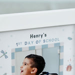 Personalised First Day Of School Photo Frame in Grey