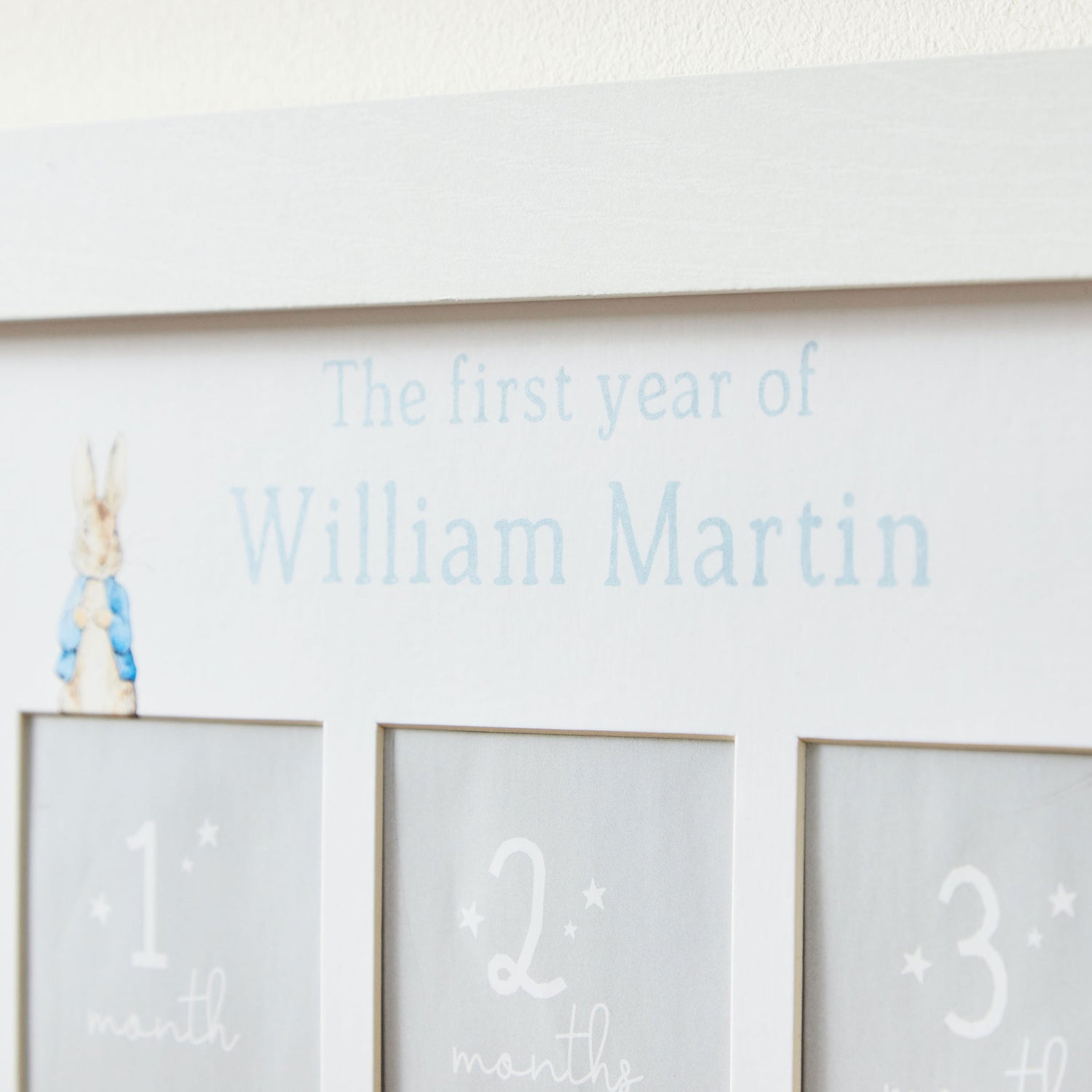 Personalised Peter Rabbit™ 12-Month Baby's First Year Photo Frame 