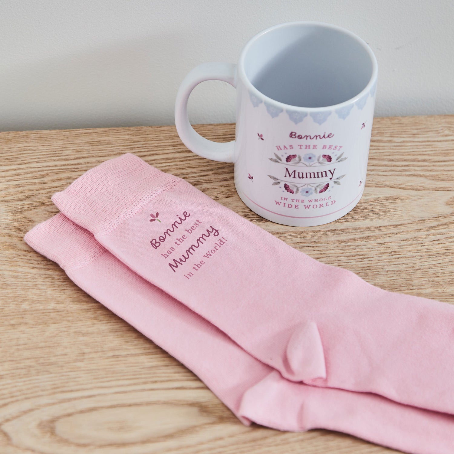 Personalised Best Mum Mug & Sock Gift Set