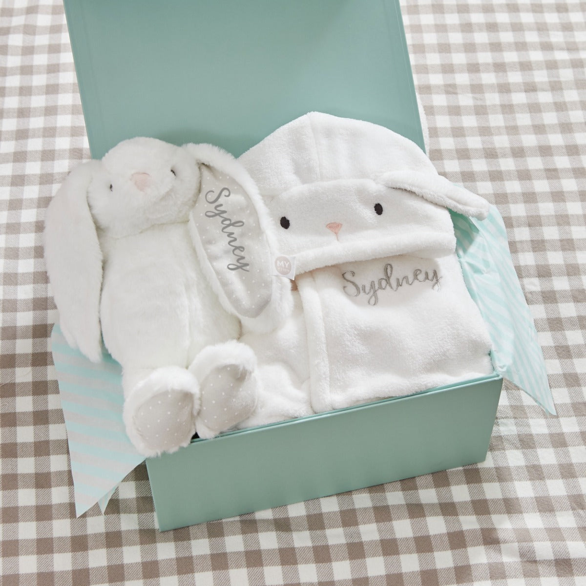 Personalised Ivory Bunny Snuggle & Cuddle Gift Set