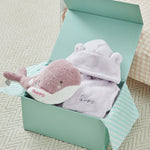 Personalised Purple Whale Snuggle and Cuddle Gift Set