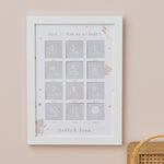 Personalised Bear Fathers Day 12 Month Picture Frame