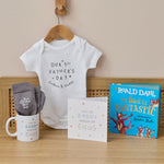 Personalised My Hero 1st Father's Day Bodysuit, Socks & Book Gift Set