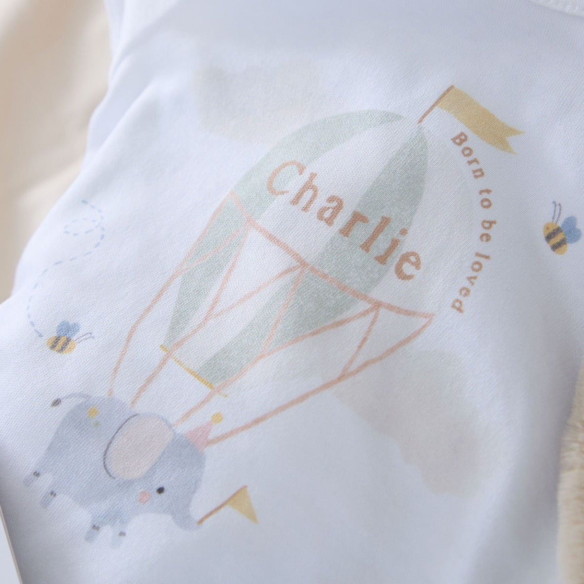 Personalised Hot Air Balloon New Baby Gift Set