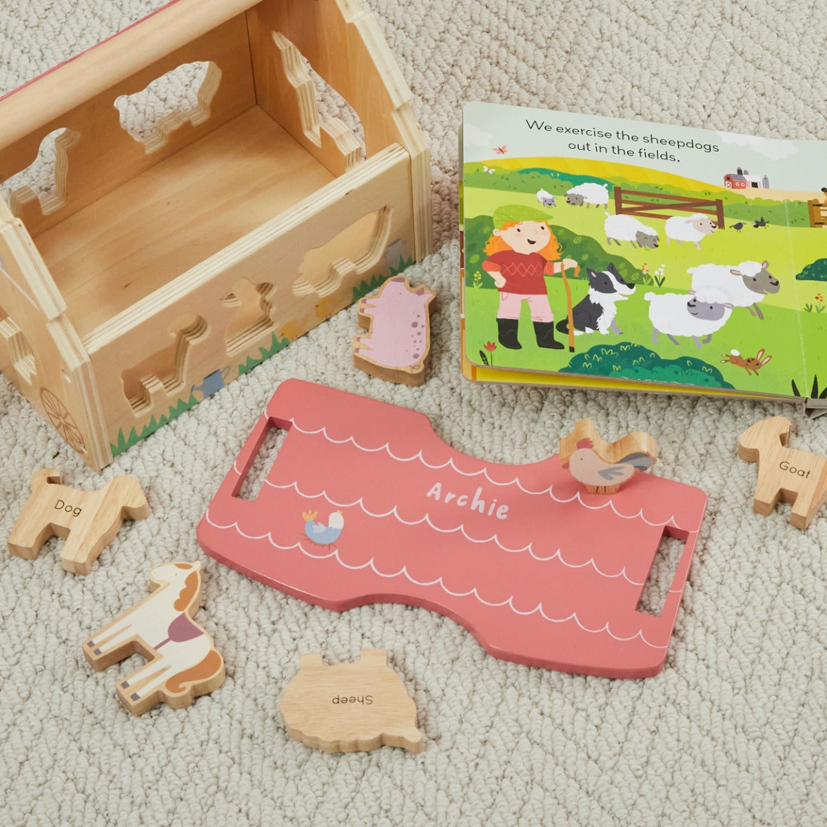 Personalised Farmyard Read and Play Set