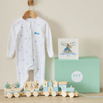 Personalised Blue Newborn Peter Rabbit Gift Set