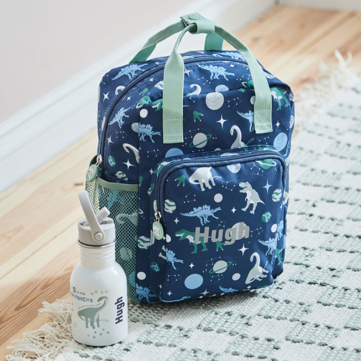 Personalised Natural History Museum™ Space Backpack & Water Bottle Gift Set