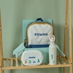 Personalised Busy Being Boys - Large Backpack, Bottle & Lunchbox Gift Set 