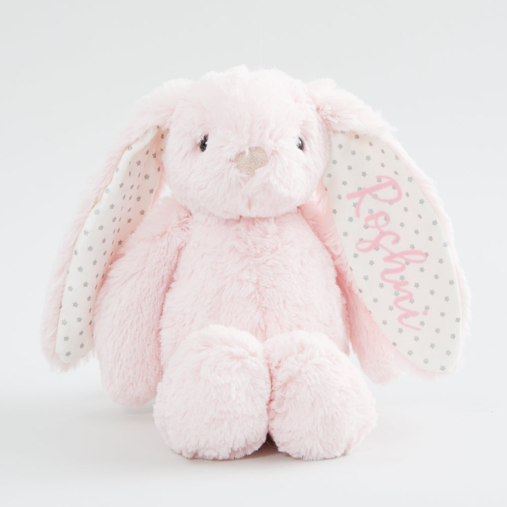 Personalised Pink Bunny Soft Toy For Gift Set