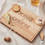 Personalised King or Queen of Cheese Wooden Cheese Board by Made Yours