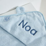 Personalized Small Blue Hooded Towel