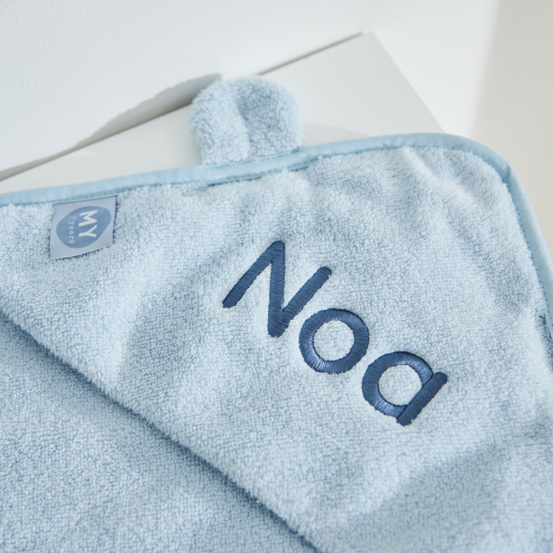 Personalized Small Blue Hooded Towel
