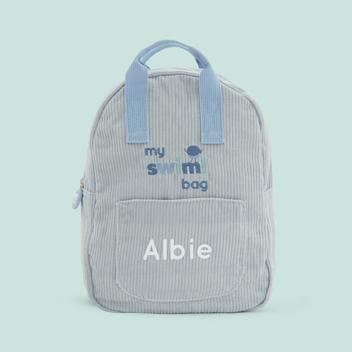 Swim! Personalised Blue Cord Mini Backpack