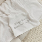 Personalized Ivory Cellular Baby Blanket