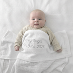 Personalized Ivory Cellular Baby Blanket