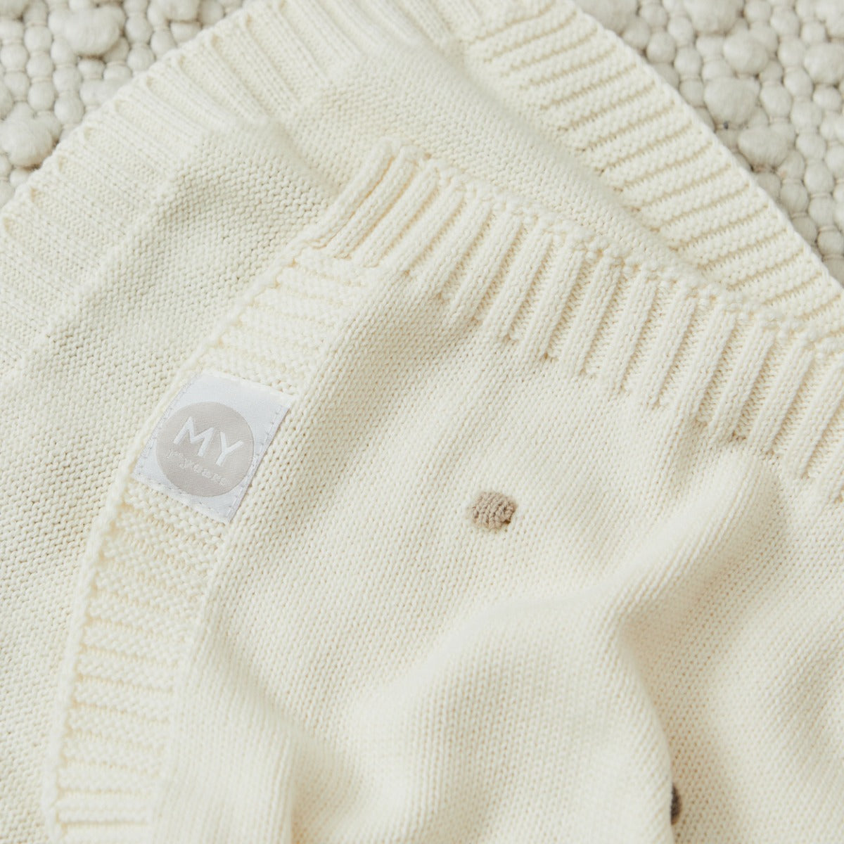 Personalized Neutral Spot Bobble Blanket