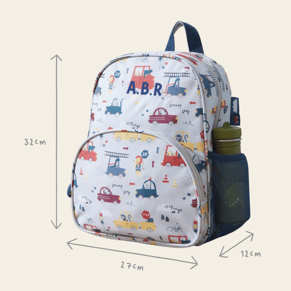 Personalised Transport Print Medium Backpack