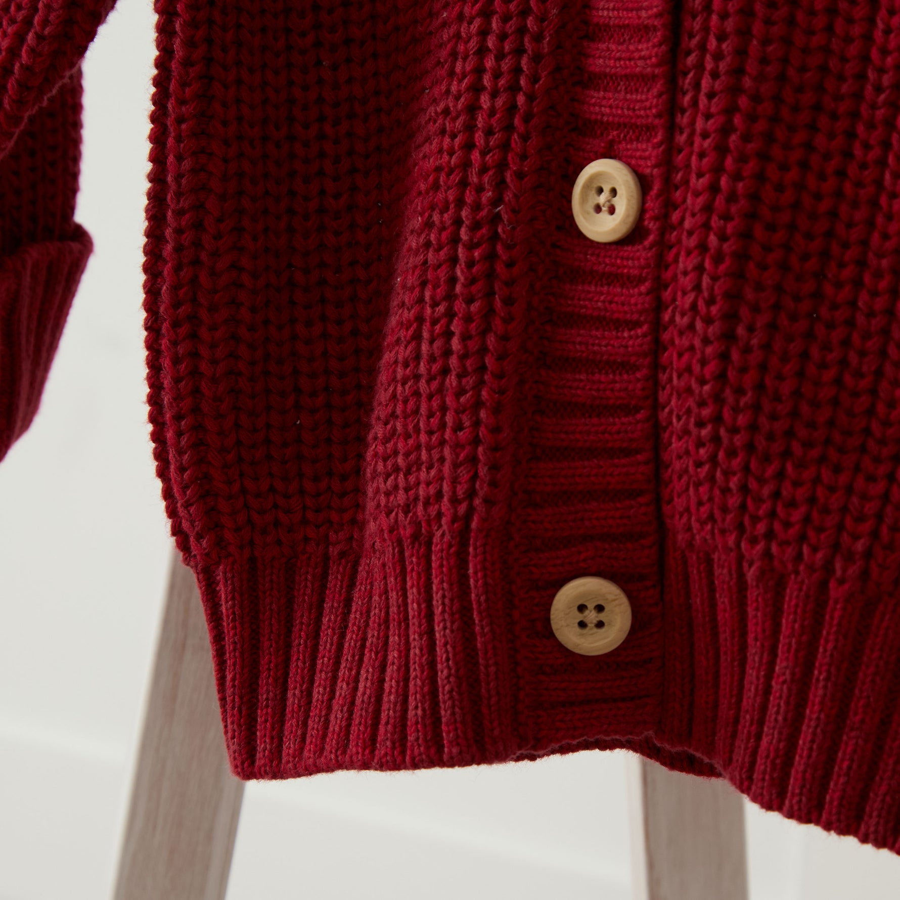 Personalised Organic Cotton Red Cardigan