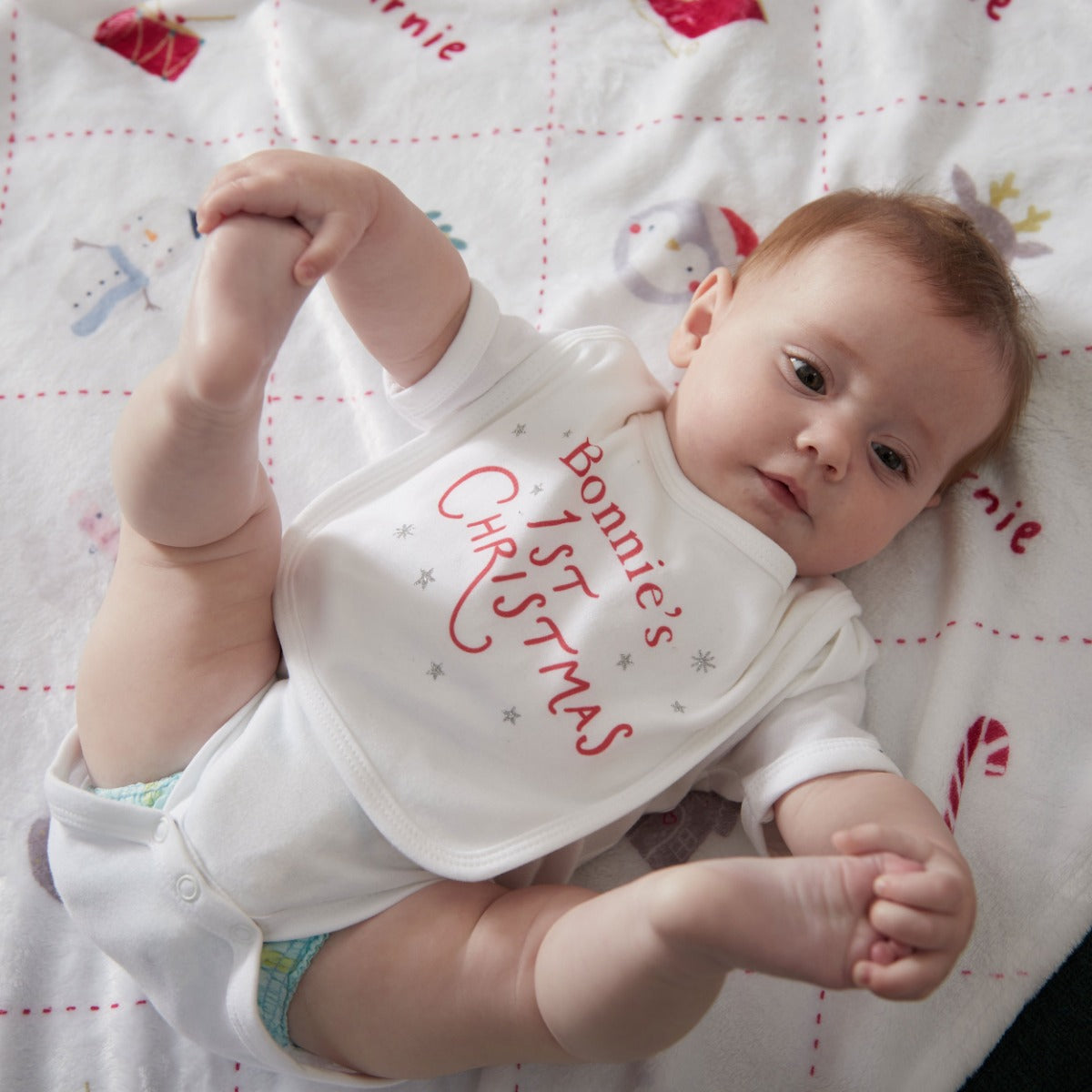 Personalised 1st Christmas Bib