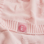 Personalized Pink Star Jacquard Baby Blanket