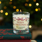 Personalised Traditional Christmas Glass Candle