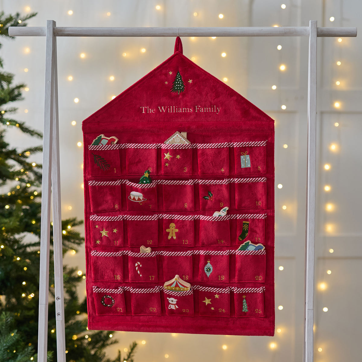 Personalised Red Velvet Advent Calendar