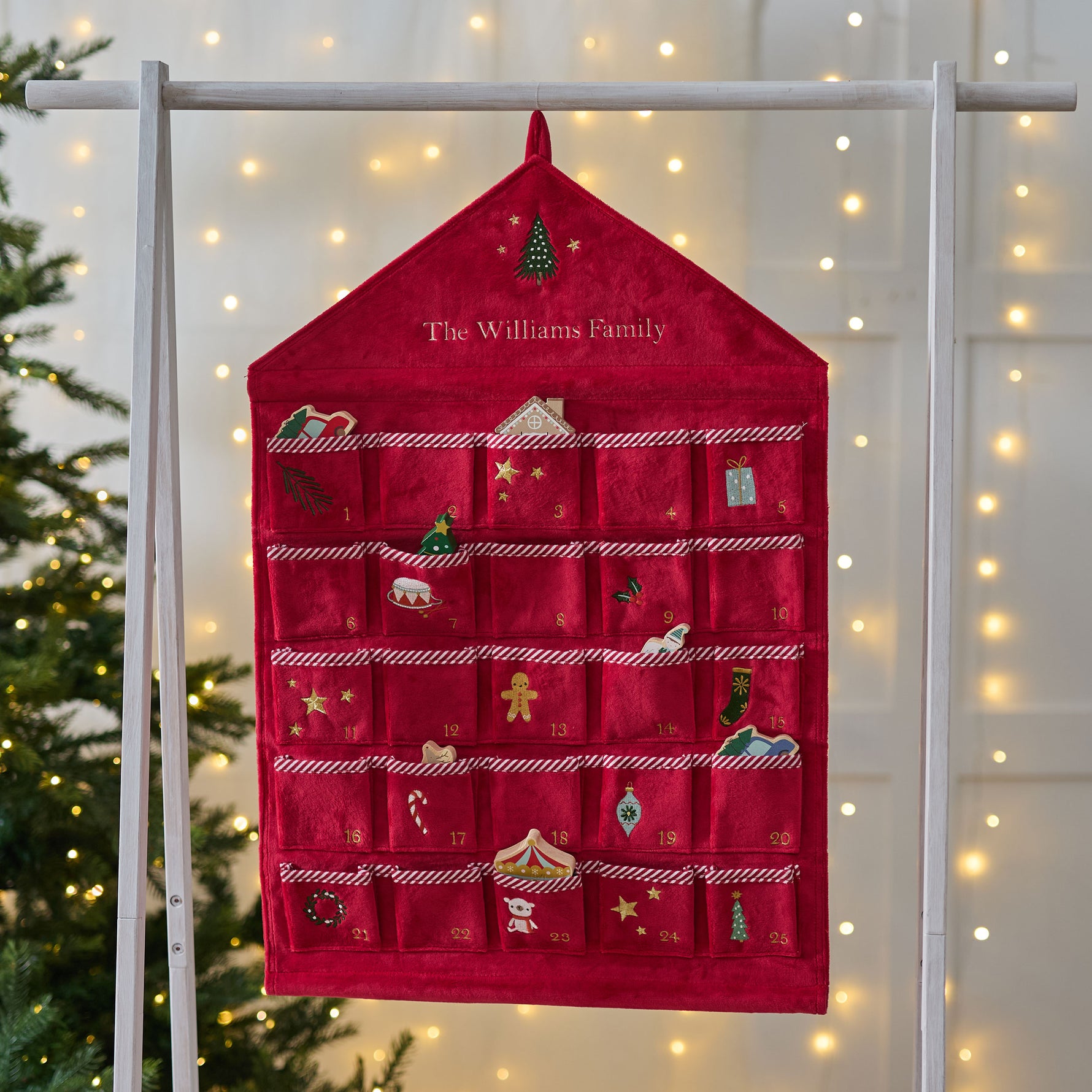 Personalised Red Velvet Advent Calendar