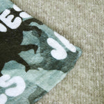 Personalized Dino Camo Print Name Fleece Blanket
