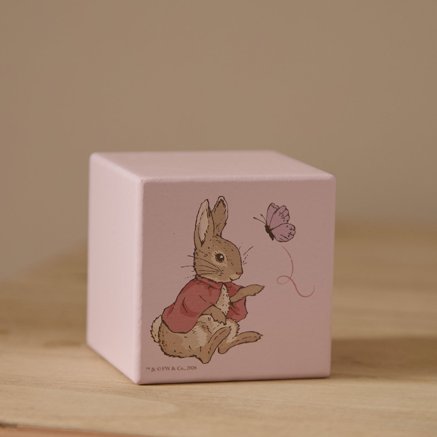 Flopsy™ Bunny Pink Keepsake Block FSC®