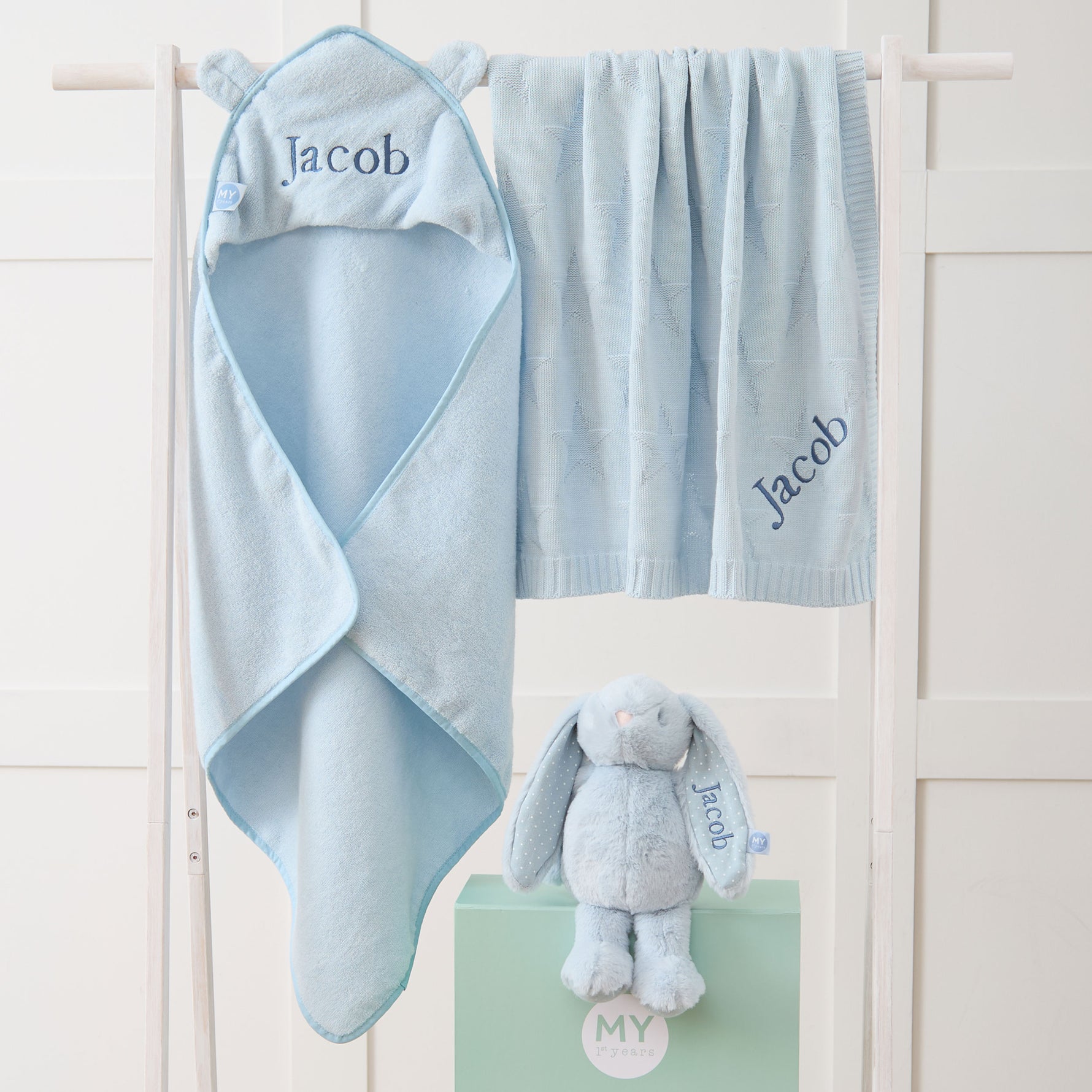 Personalised New Baby Essentials Gift Set - Blue