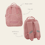 Personalised Pink Bumblebee Design Cord Mini Backpack