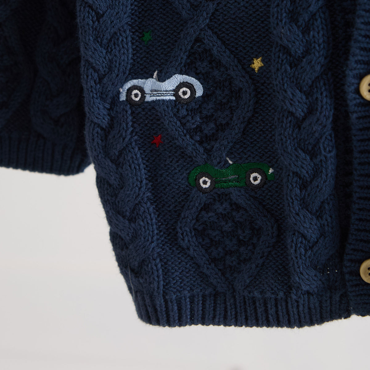 Personalised Transport Navy Cardigan