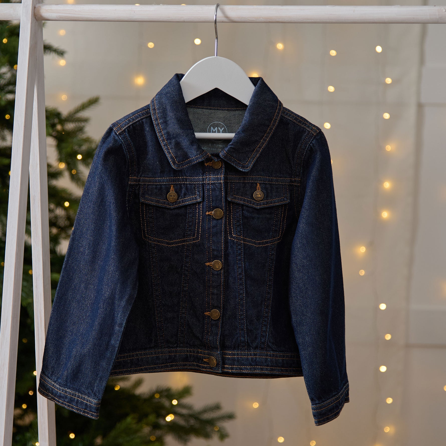 Personalised I Believe Indigo Denim Jacket