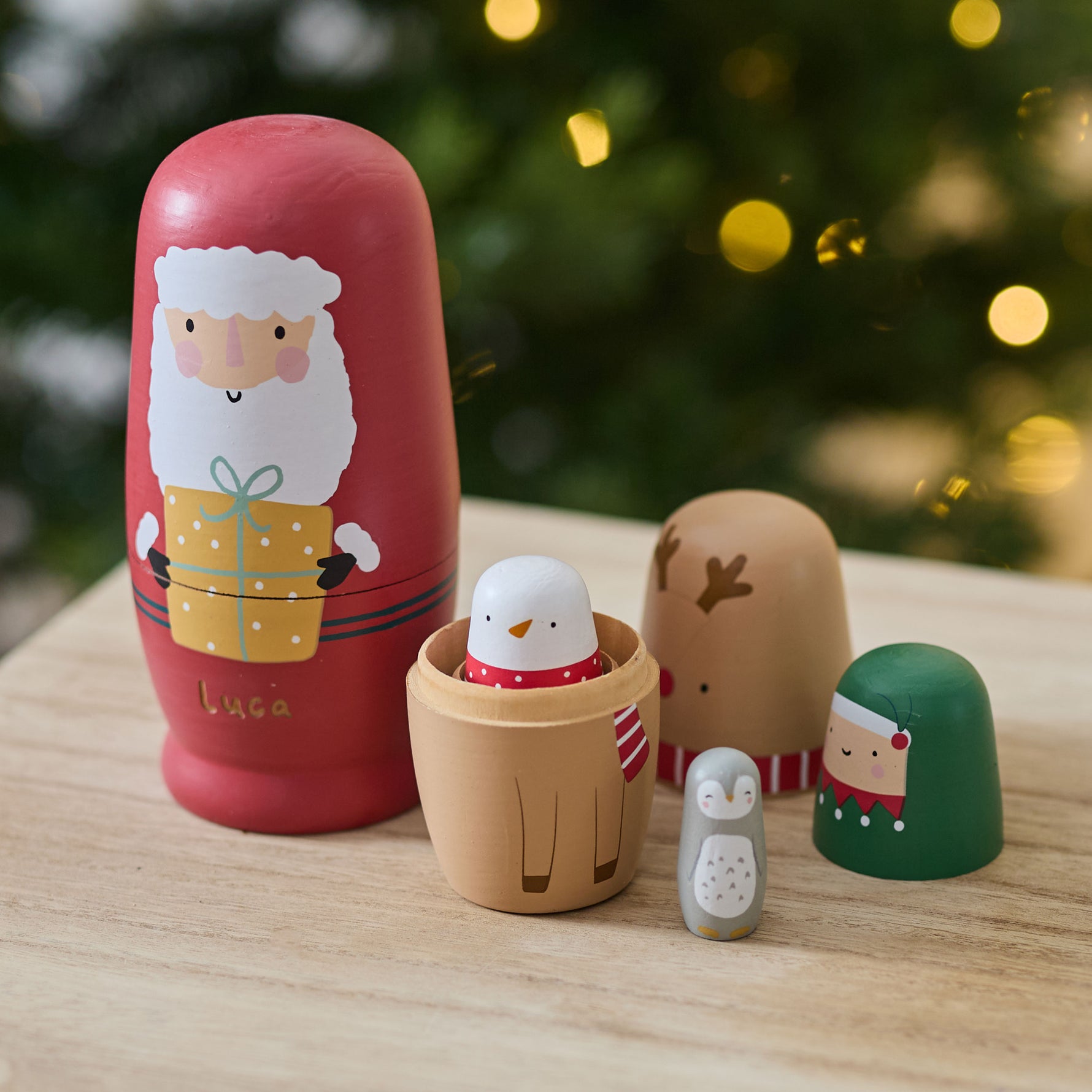Personalised Christmas Nesting Dolls FSC®