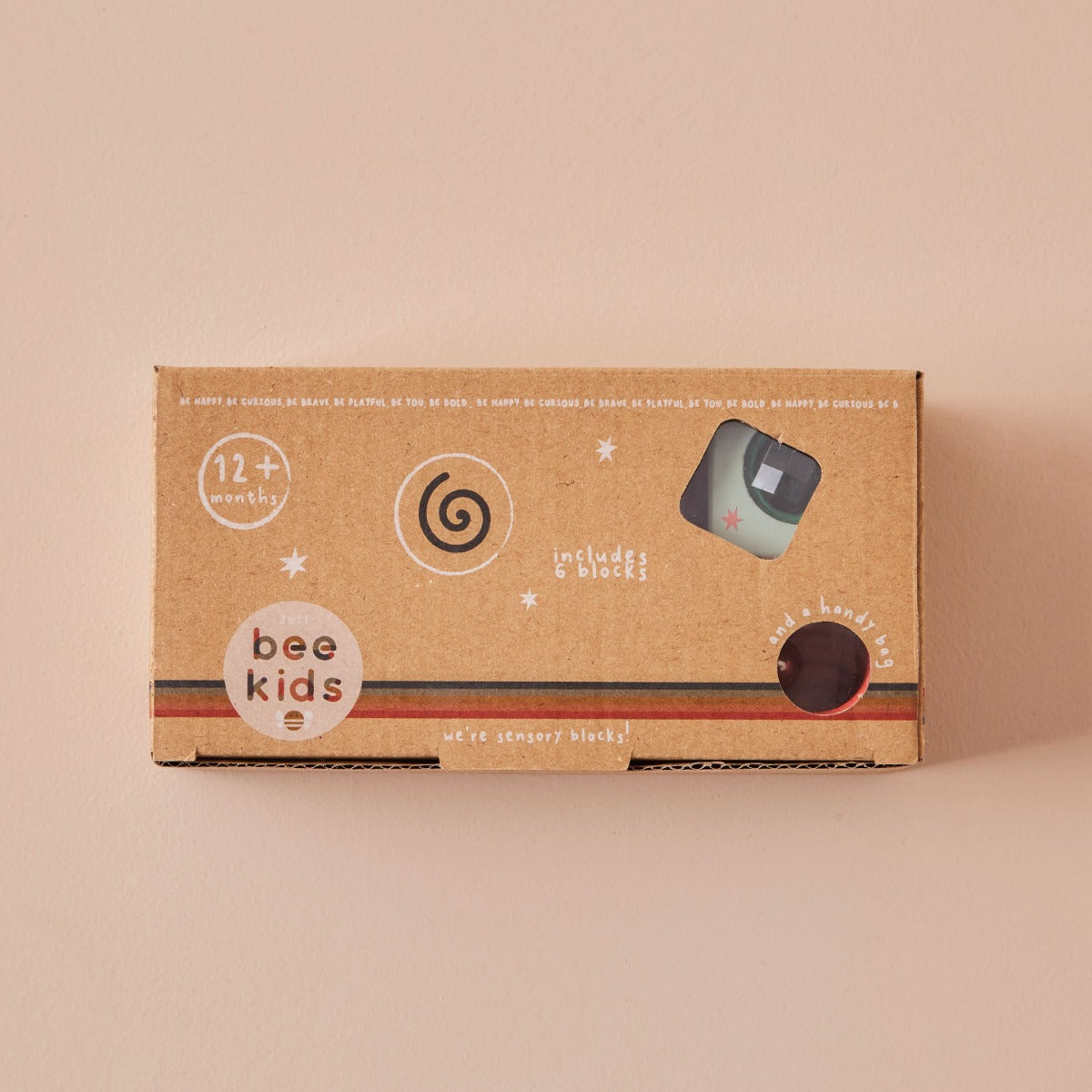 Personalised Just Bee Kids Wooden Sensory Blocks With Bag FSC®