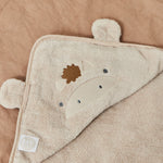 Personalized Oatmeal Cow Hooded Towel 