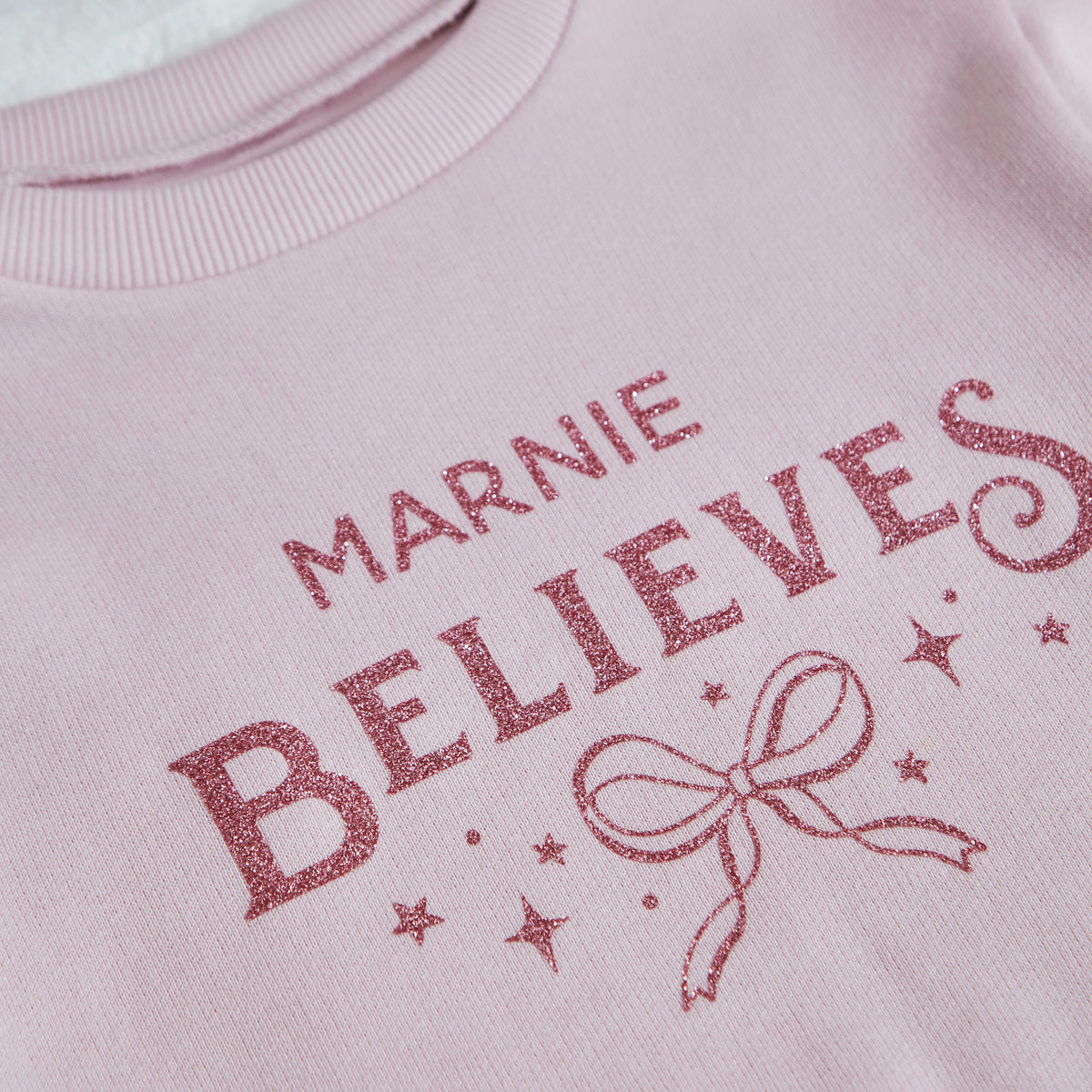 Personalised Believes Christmas Pink Sweatshirt