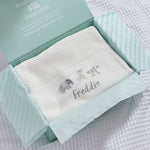 Personalized Born to be Loved Ivory Baby Shawl Blanket