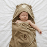 Personalised Lion Curved Hooded Towel