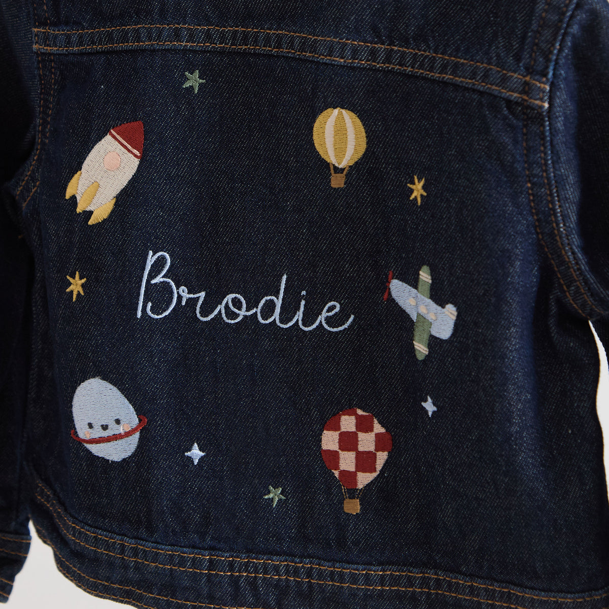 Personalised 'Under the Same Sky' Indigo Denim Jacket