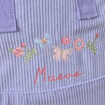 Personalised Garden Secrets Embroidered Lilac Cord Mini Grab Backpack