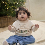 Personalised My 1st Christmas Penguin Oatmeal Jumper