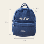 Personalised Safari Denim Backpack 