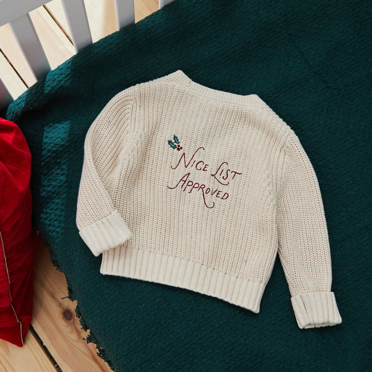 Personalised Nice List Oatmeal Cardigan