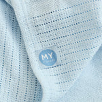 Personalized Blue Cellular Baby Blanket